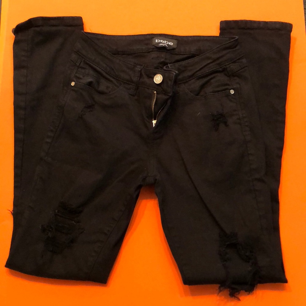 Black ripped jeans